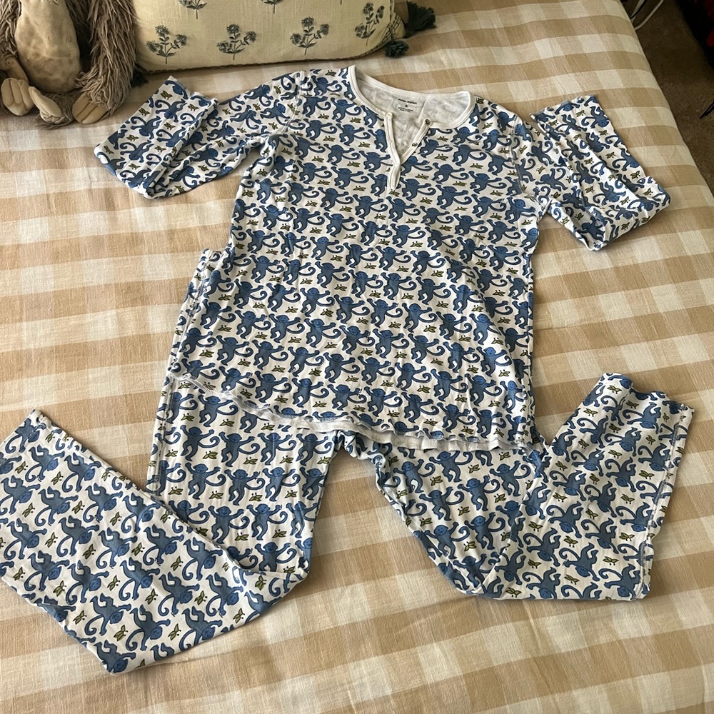 Roller Rabbit Monkey Pajama Set